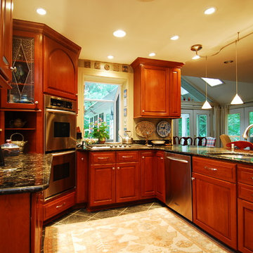Transformed into an Award Winning Traditional Cherry Kitchen in Potomac Mills