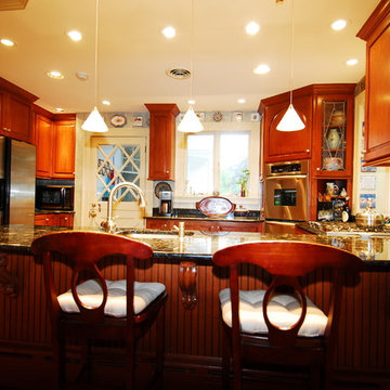 Transformed into an Award Winning Traditional Cherry Kitchen in Potomac Mills