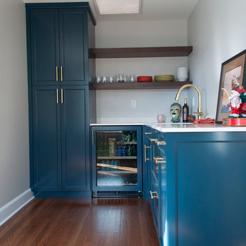 Transitional Blue Kitchen