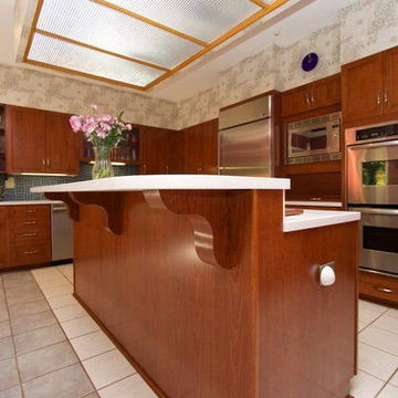 Transitional Cherry Kitchen in Pasadena, MD