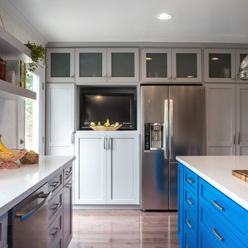 Transitional Colorful Kitchen