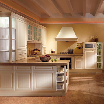 Transitional Customized PVC Kitchen Cabinet OP09-L24