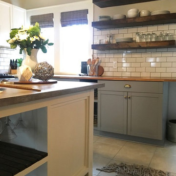 Transitional Farmhouse: 1920's Fixer Upper Kitchen