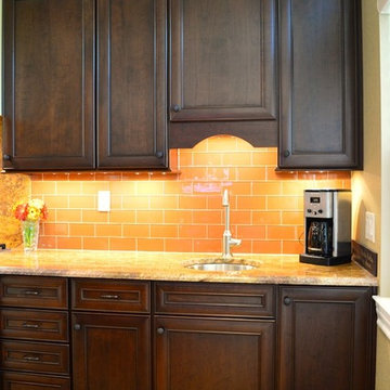 Transitional, Hill Country Kitchen - Orange, Brown & Cream