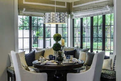 Example of a transitional dining room design in Tampa