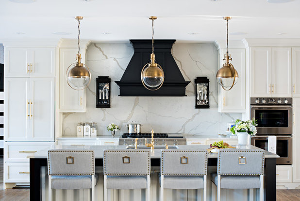 Transitional Kitchen by Sarah St. Amand Interior Design, Inc.