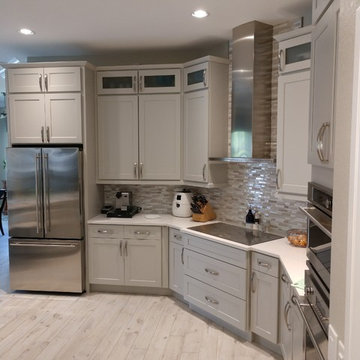 Transitional Kitchen and Family Room