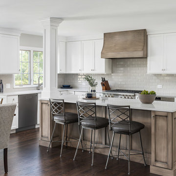Transitional Kitchen and First Floor Flock Remodel - Naperville