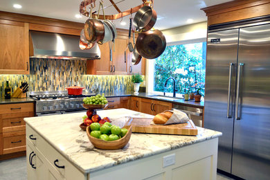 Example of a transitional kitchen design in Portland