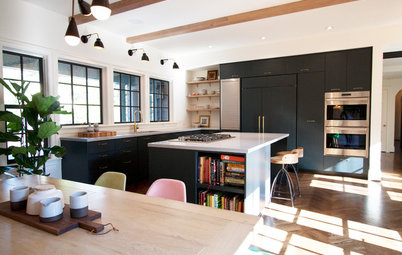 Kitchen of the Week: Blue-Black Cabinets Bring the Drama
