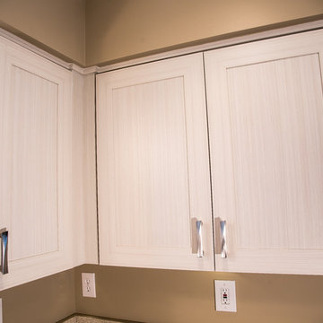 Transitional Kitchen Refaced in White Chocolate Laminate in Owings Mills, MD