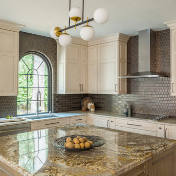 Transitional kitchen renovation with wonderful details in Cypress, Texas