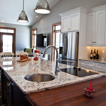 Transitional Lakefront Country Kitchen