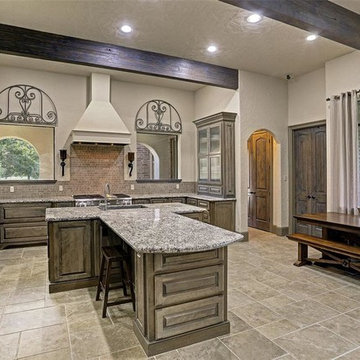Transitional Mediterranean Style Custom Home on Acreage in Richmond, Texas