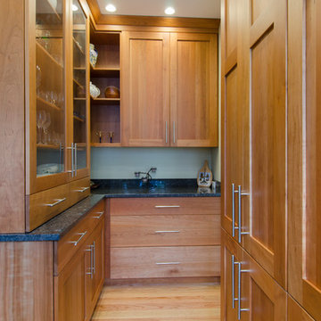 Transitional Natural Cherry Kitchen in Westford MA