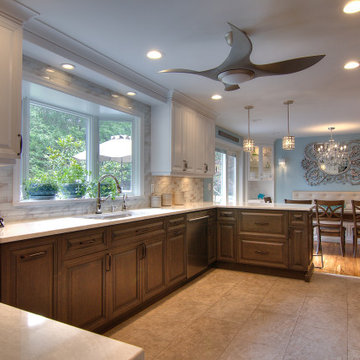 Transitional Open Kitchen in Smithtown, NY