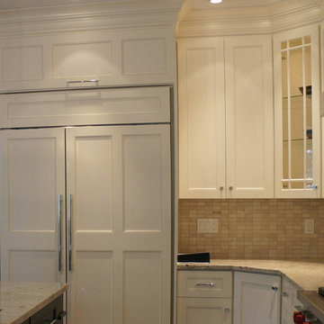 Transitional Painted Kitchen, Brookline MA
