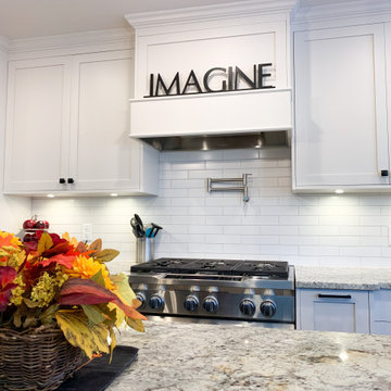 Transitional Shaker Style Kitchen in Classic Gray and Iron Mountain
