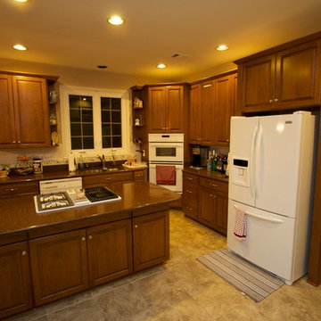 Transitional Style Cherry Wood Kitchen in Chevy Chase, MD
