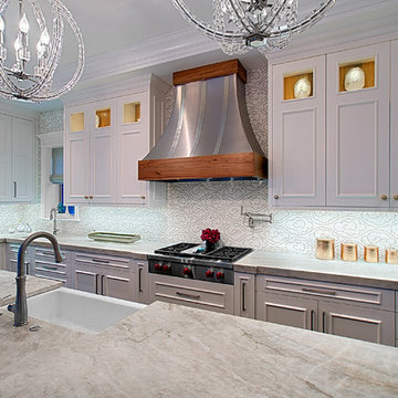 Transitional Style White Custom Kitchen in Chicago