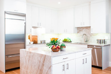 Inspiration for a transitional kitchen remodel in Boston
