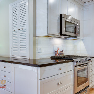 Transitional White Kitchen Remodel in Rockville, MD