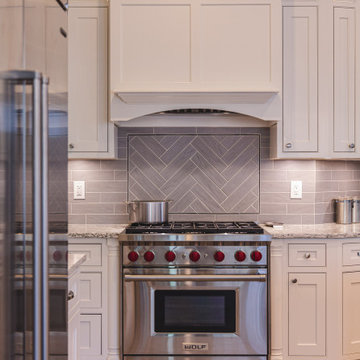 Transitional White Kitchen Remodel with Inset Cabinetry in Rockville, MD