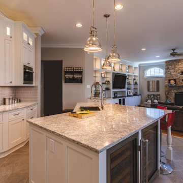 Transitional White Kitchen Remodel with Inset Cabinetry in Rockville, MD