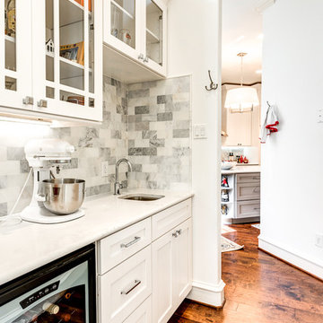 Transitional white kitchen remodeling - Ceder Hill