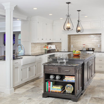 Transitional white kitchen