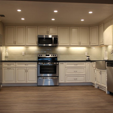 Transitional white kitchen