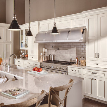 Transitional White on White Kitchen Remodel from Dura Supreme Cabinetry