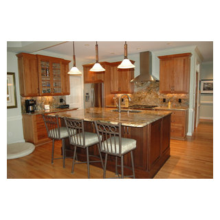 Transitional with Fusion Granite - Transitional - Kitchen - Raleigh ...