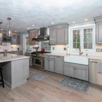 Transitional Yorktowne Peppercorn Kitchen remodel with LG Aria top