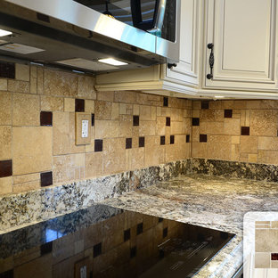 Honed Travertine Backsplash | Houzz