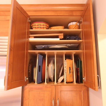 Tray Storage in Top of Pantry Cabinet