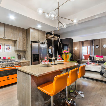 Trendy Townhouse - Kitchen with Neon Accents