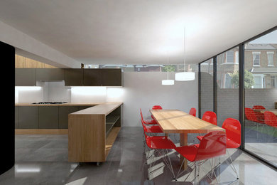 Inspiration for a contemporary kitchen in London.