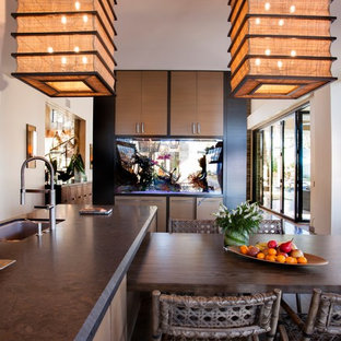 Tropical kitchen in San Diego.