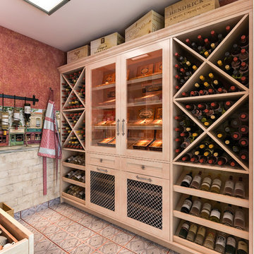 Tuscan Kitchen Pantry & Wine Storage