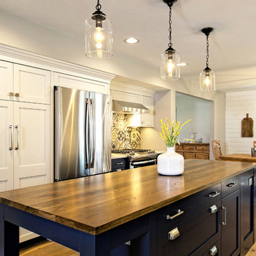 Tuxedo Style Kitchen Cabinets