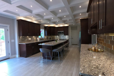 Example of a minimalist kitchen design in Other