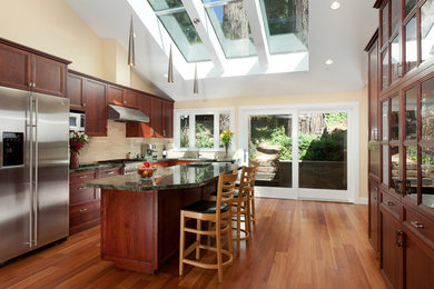 Two Majestic Redwoods become house focal point
