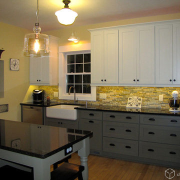 Two-Tone Galley Kitchen