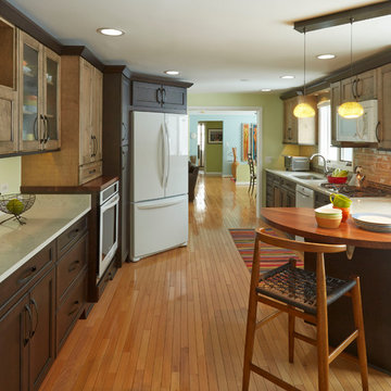 Two tone galley kitchen in Riverwoods