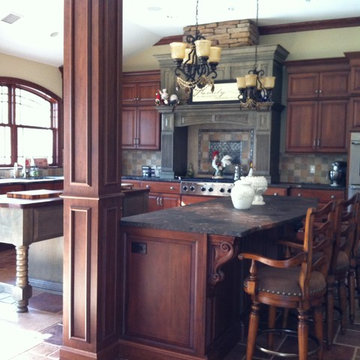 Two tone kitchen. Two island kitchen in  Long Island, NY