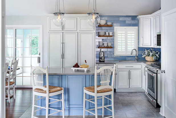 American Traditional Kitchen by Tesi Design, Inc. Interiors and Cabinetry