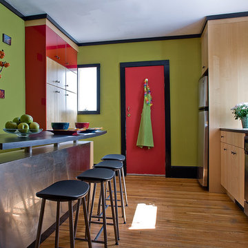 Two-Toned Kitchen W/ Floating Island