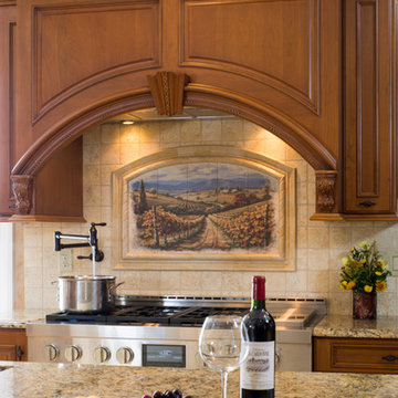 Two Toned Tuscan Inspired Kitchen