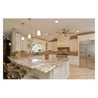 Typhoon Bordeaux Granite with Full Backsplash - Traditional - Kitchen ...